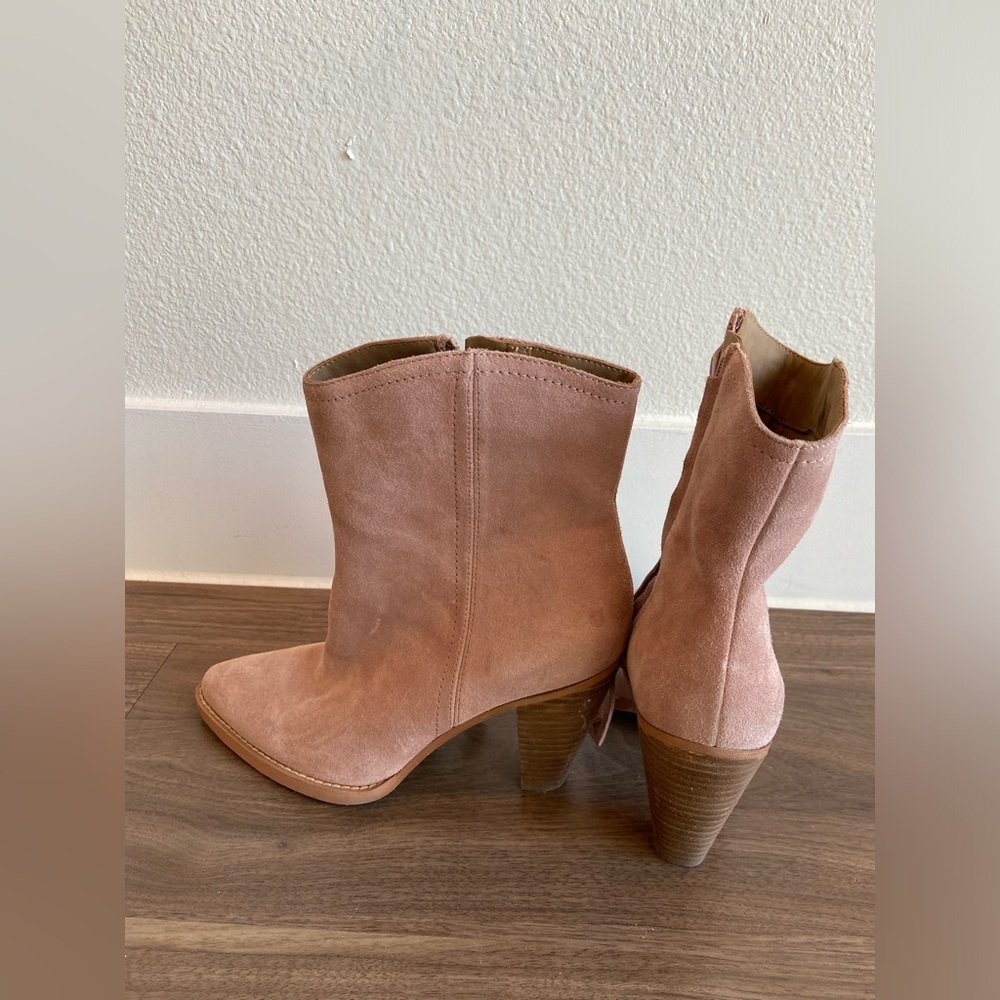Nougat Pink Suede Women's Boots - Picture 5 of 8